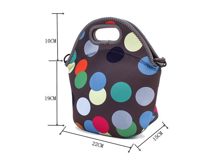 Сумка обеда Tote неопрена голубая изолированная для модного пикника прочное