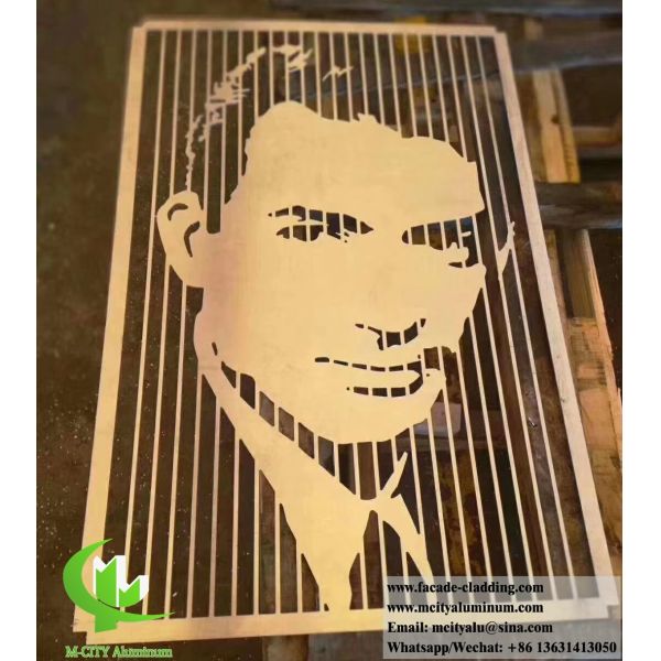 Декоративный металлический экран Алюминиевый экран для садового забора с дизайном лазерного резки