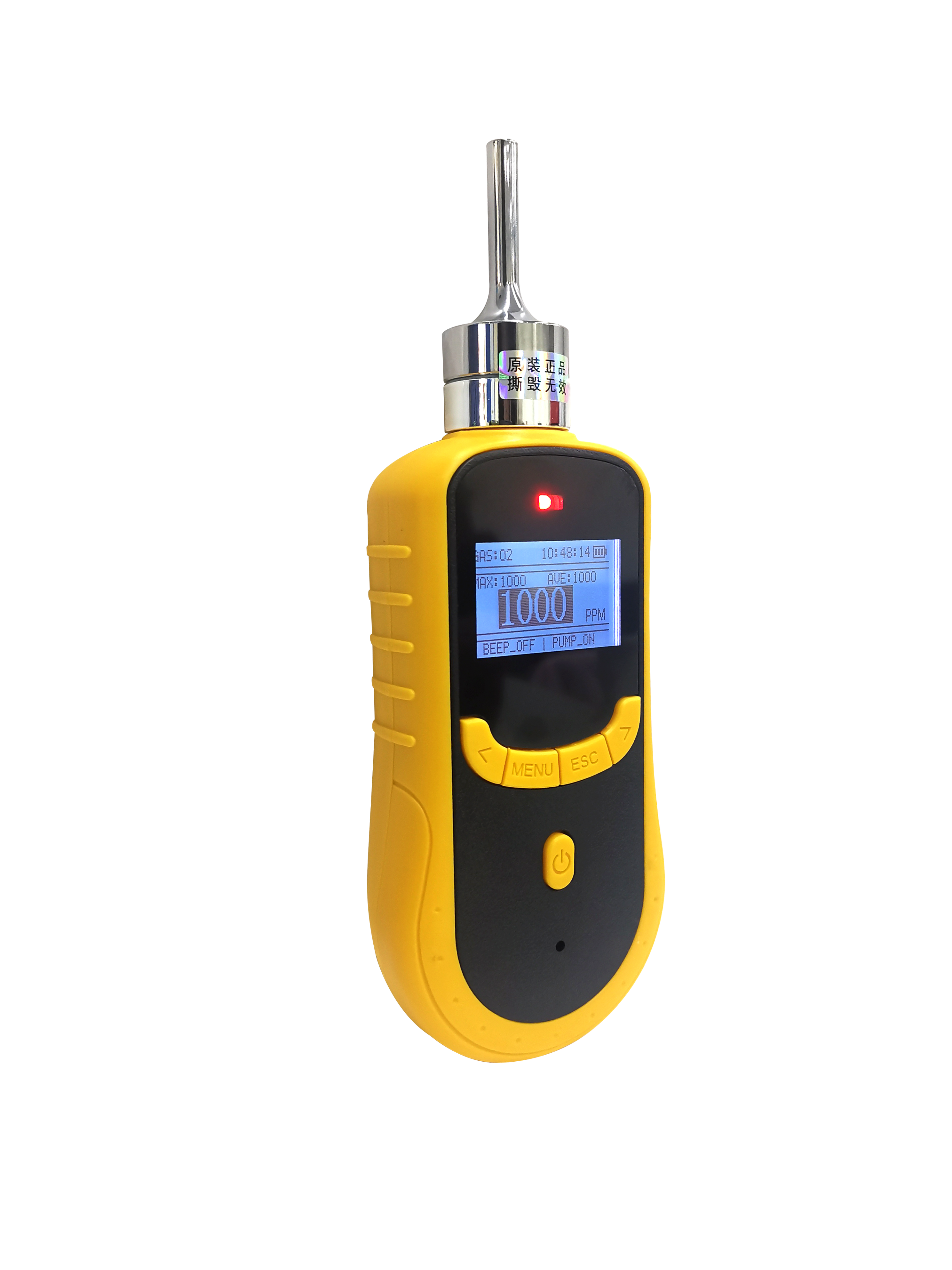 ATEX Certified Portable Gas Detector with 0-1000PPM Range and Electrochemical Oxygen Sensor