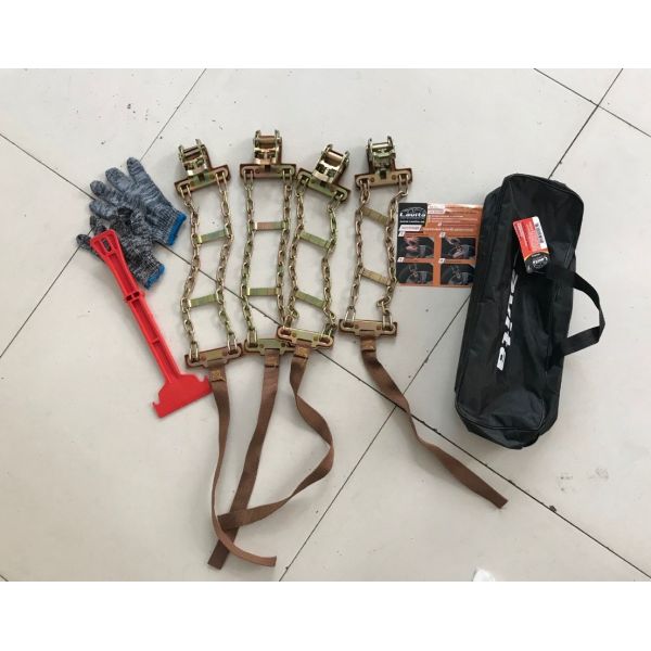 Universal ensure safety car snow chain for Easy Ski Transportation