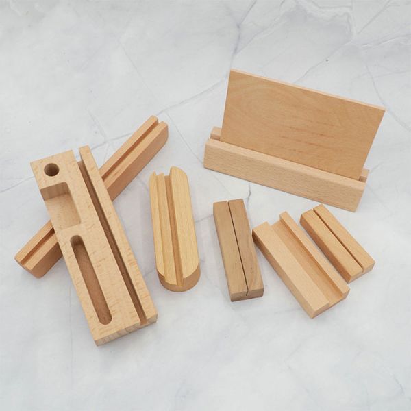U Shaped Solid Wood Picture Frame Beech Calendar Stand Bracket Decoration Wooden Calendar Base