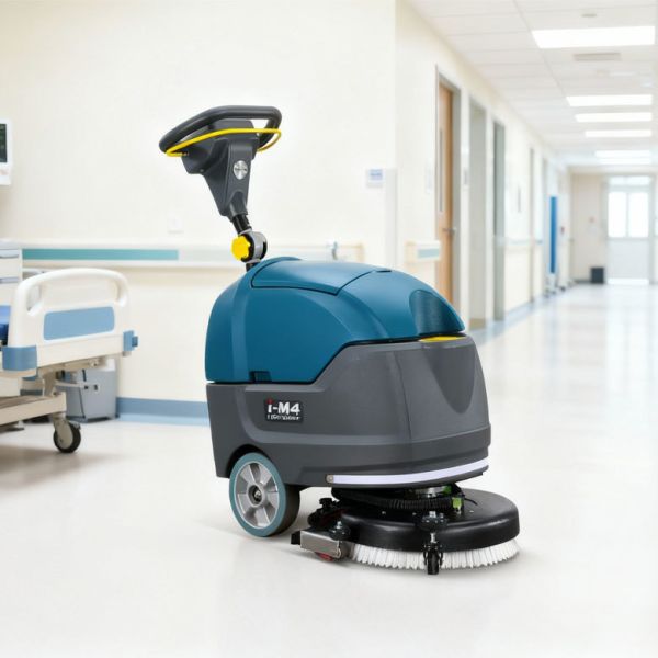 i-M4 Walk-behind Floor Scrubber – Compact & Rechargeable Floor Cleaning Machine