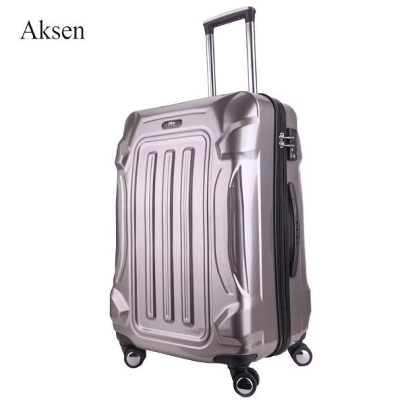 Unisex TSA Lock Luxury Urban Hard Carry-On Trolley Luggage Black Infant Plastic Suitcases with Scratch-Resistant Surface