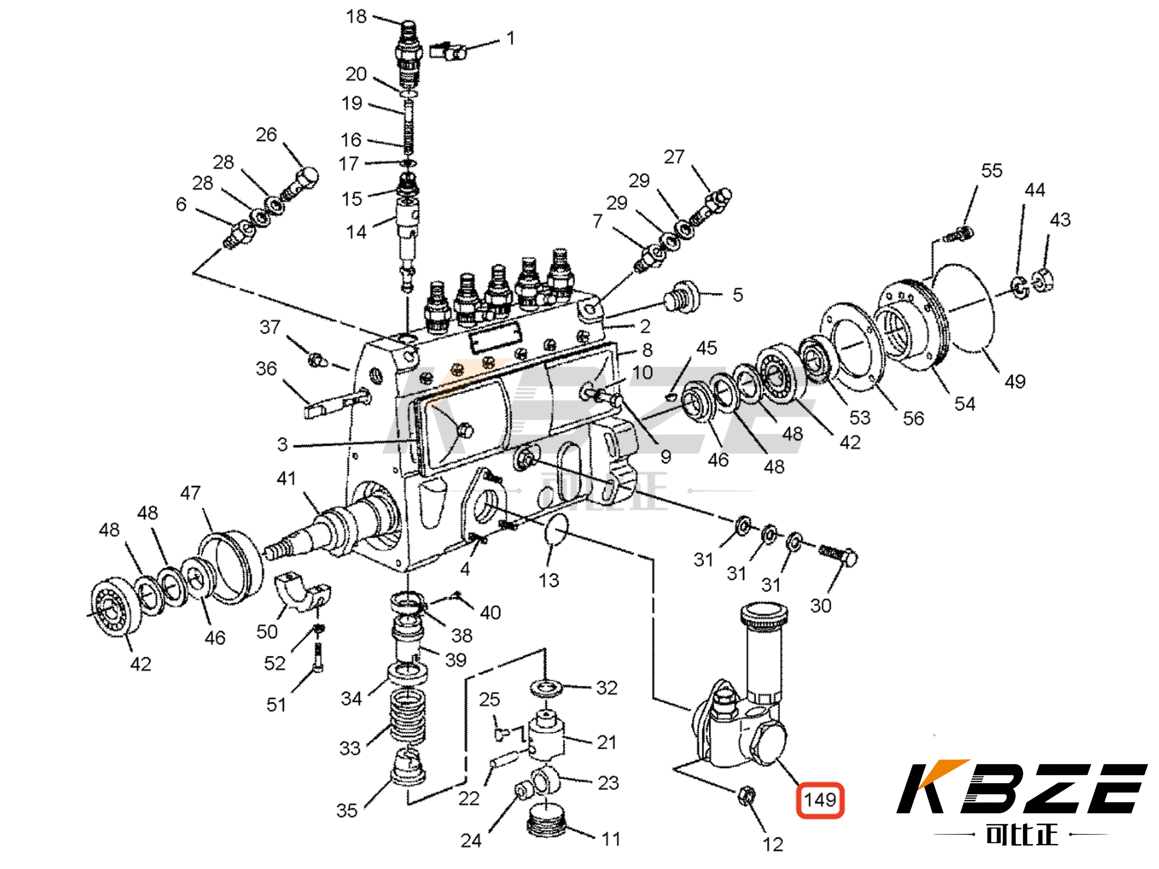 255-2969 E320C KBZE EXCAVATOR FEED PUMP KOMATSU 4D94E 105220-7170 Мицубиши 6D34 ME738724