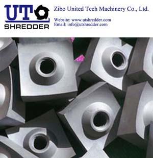 single shaft shredder - blade, knives components, spare parts supply