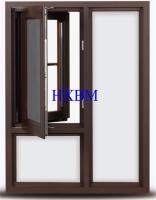 Tissu pour rideaux en bois s'ouvrant centripète Windows ISO9001 avec trois grilles de couche