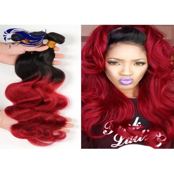 бразильский цвет Ombre коротких волос девственницы 1B/99J для черных волос