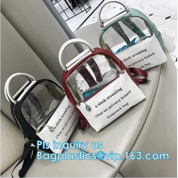 PVC Waterproof Dry Bag Hiking Backpack, Fashionable Transparent Waterproof Pvc Backpack, Casual Clear PVC Backpack Plast