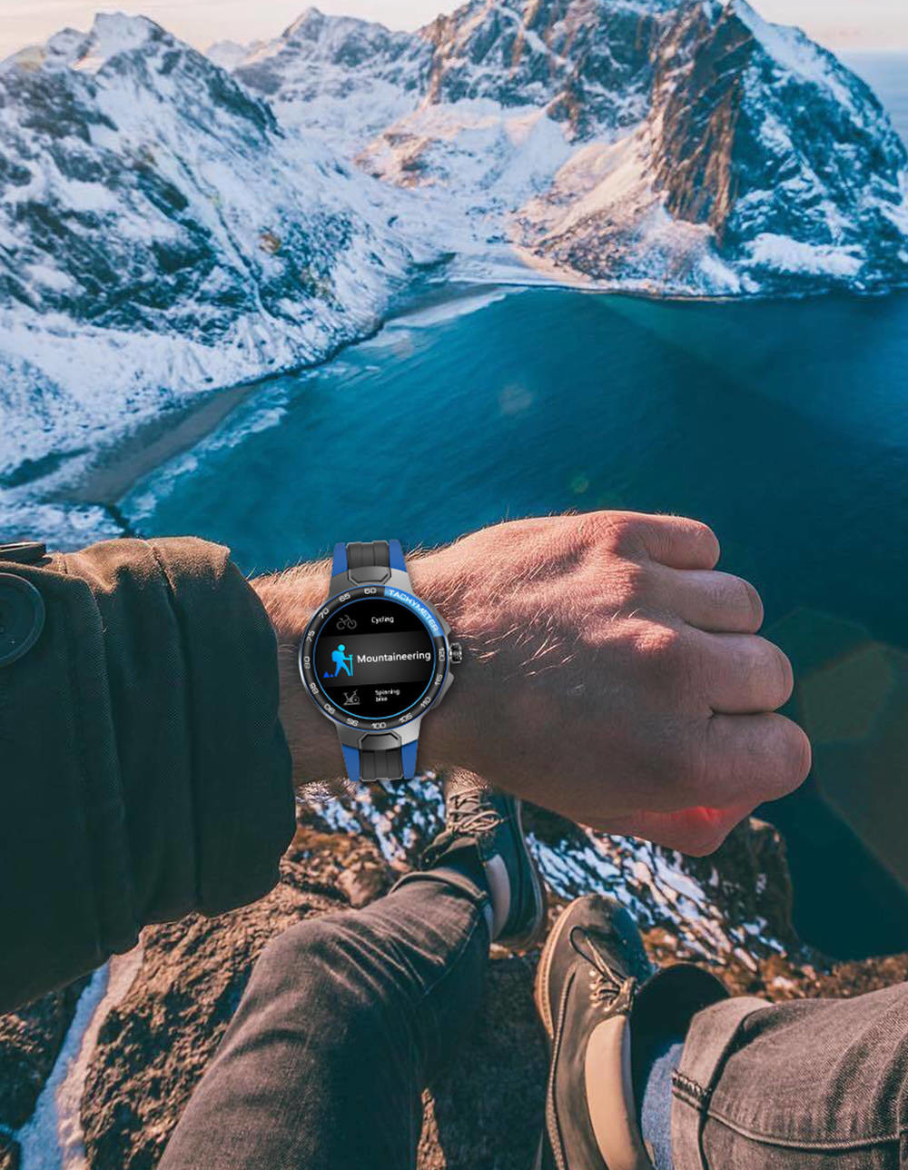 Контроль кислорода крови спать Smartwatch андроида прибора полного касания умный пригодный для носки