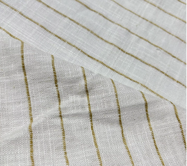 Wholesale Ready Stock Soft Quality Yarn Dyed Slubbed French Organic Viscose Linen Rayon Blend Fabric for Clothing