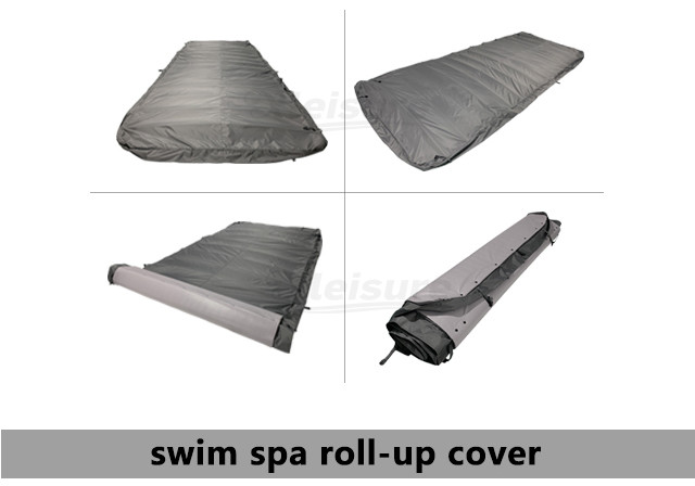 Прочная твердая бесконечная крышка джакузи прямоугольника крышек спа заплыва покрывает темного Брауна