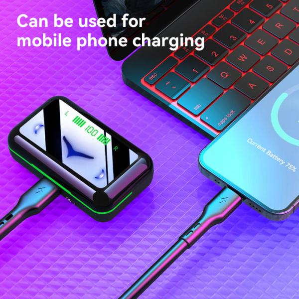 3.5-4h Waterproof Wireless Earbuds , FCC Active Noise Cancelling Earphones With Power Bank