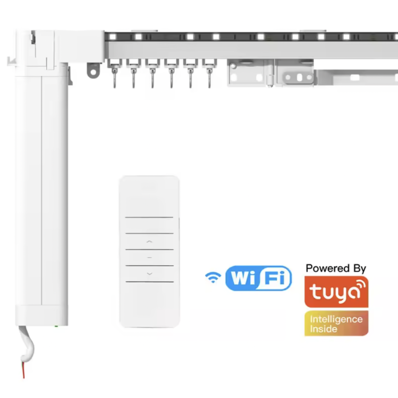 Maximumload 15 Kg Smart Curtain Tracks Motorized Curtain Rail System Powered by AC 100 240V Suitable for Home Office and Commercial