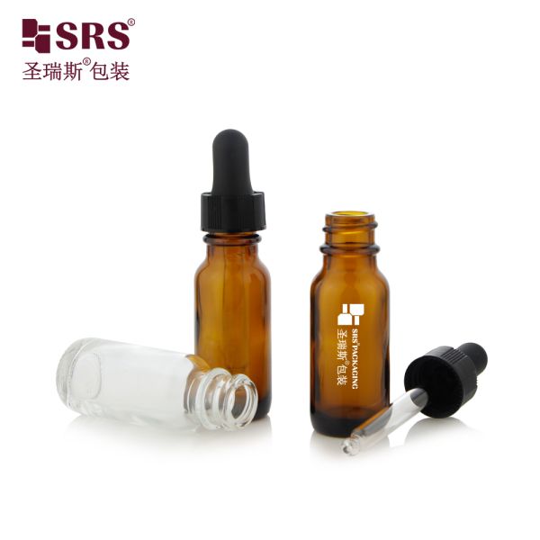 Hot Selling 15ml 30ml 60ml Green Amber Transparent Glass Dropper Bottle