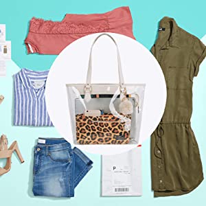 Hologram Clear Bag, Great For Sports Games, Work, Security Travel, Stadium Venues Or Concert