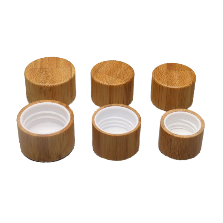 Essential Oil Bottle Caps Wooden Screw Cap Bamboo Lids Glass Plastic Iron Cosmetic Packaging