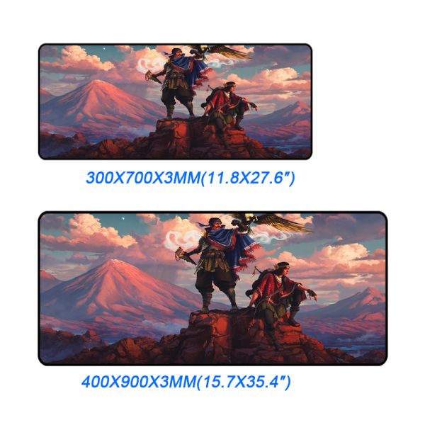 Rubber Custom Amine Design Printed Large Xxl Extended Microfiber Cloth Gaming Desk Mat