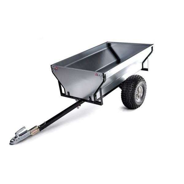 Quad Bike Atv Electric Tipping Trailer Dumper Trailer Box 2 Wheels 500kgs