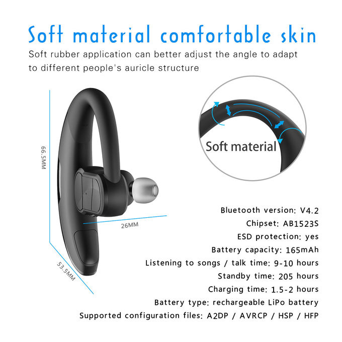 крюк хэндс-фри беспроводное Bluetooth уха 9hours TWS Bluetooth Earbuds 5,0 наушника