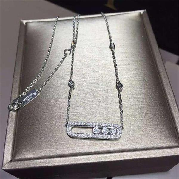  diamonds necklace 18kt  gold  with yellow gold or white gold