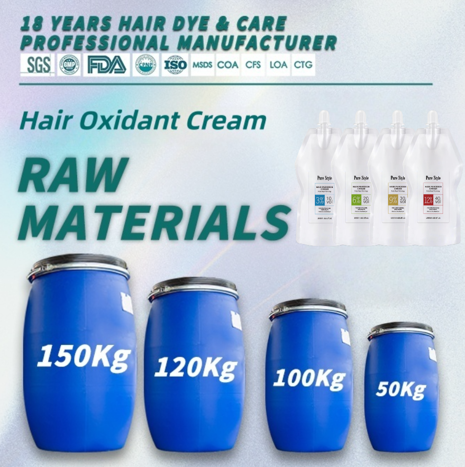 Professional Salon Hair Developer 3% 6% 9% 12% Peroxide Oxidant Cream Raw Material OEM