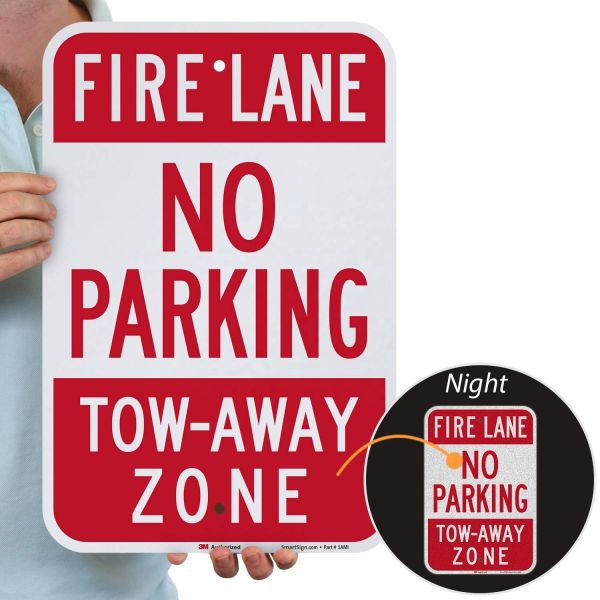Laminated Aluminum Safety No Parkingfire Lane Signs ODM