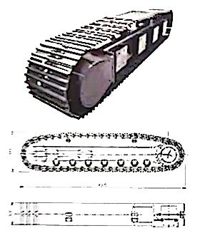 Système de train de roulement en acier avec roulement à chenilles pour plateforme de forage hydraulique Excavateur Dozer Loader Parties