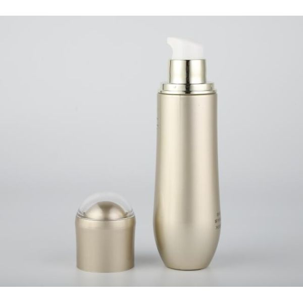 Hot Stamping Plastic Cap 100ml 120ml Glass Cosmetic Bottles Skincare Packaging Cream Jars