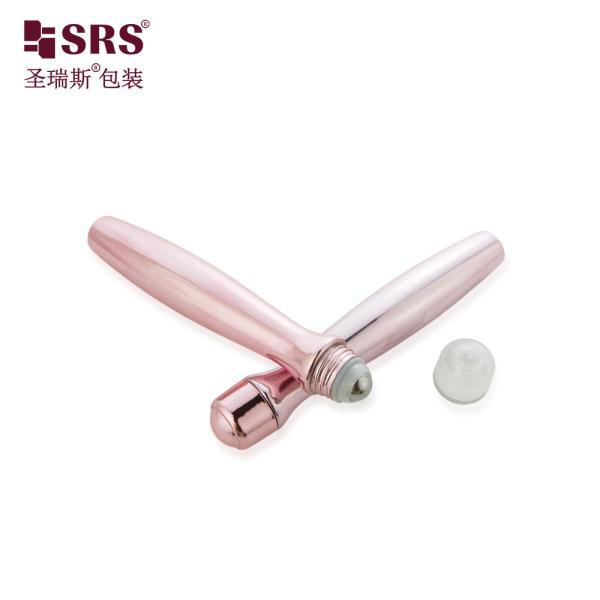 SRS8447-15ML Ruloir en PETG métallique rayonnant sur bouteilles pour gel pour les yeux