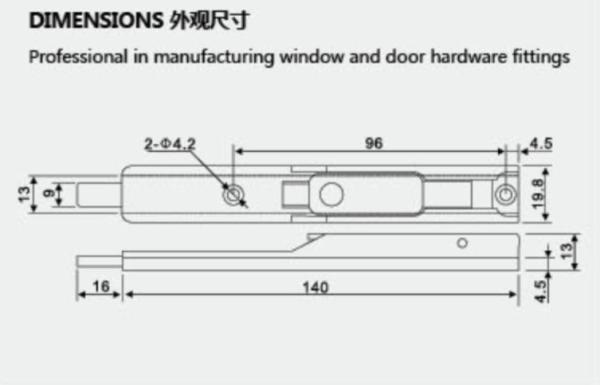 Stainless Steel 304 Smooth Flush Bolt Lock With Stainless Steel Insert