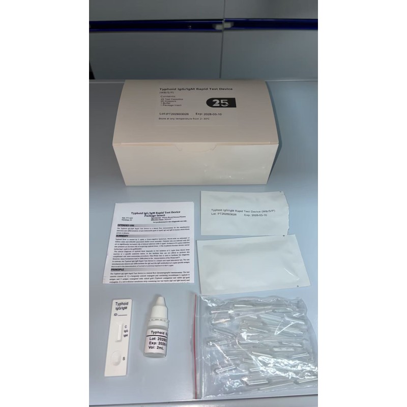 Typhoid Combo Test for Simultaneous Detection of S. Typhi and S. Paratyphi with 15 Minute Results and No Cold Chain Required