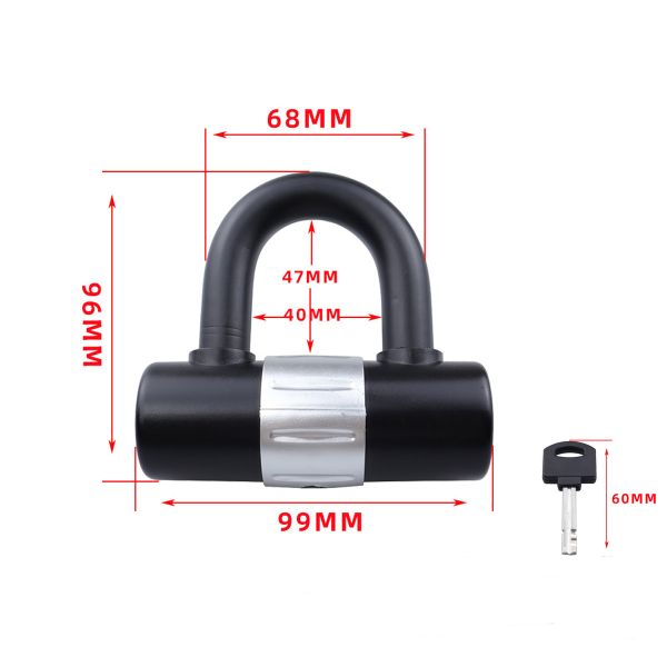 Rarlux 8402 Heavy Duty U-Lock Bicycle Chain Lock with Key Anti-Theft Multi-Specifications