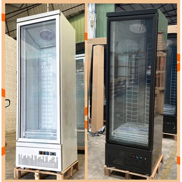 Commercial Refrigeration Equipment, 2~8° Vertical Glass Door Display Fridge For Beverage Beer