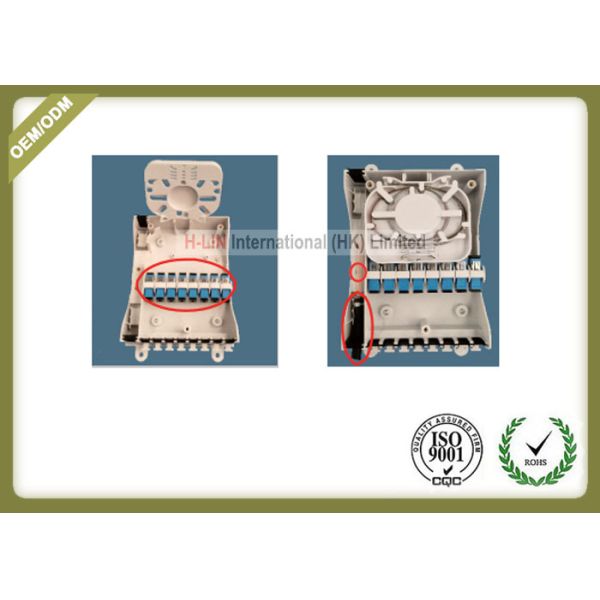 IP65 Grade Fiber Optic Termination Box Waterproof 8core For 1 * 4 / 1 * 8 Splitter ABS material