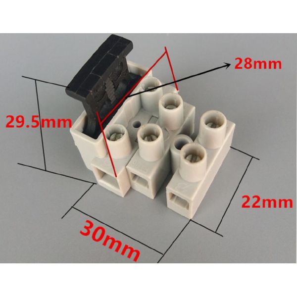 Блок взрывателя поляка 250V 6.3A 5x20 стержня 3 соединения провода FT06 540-3P 450V 15A терминальный