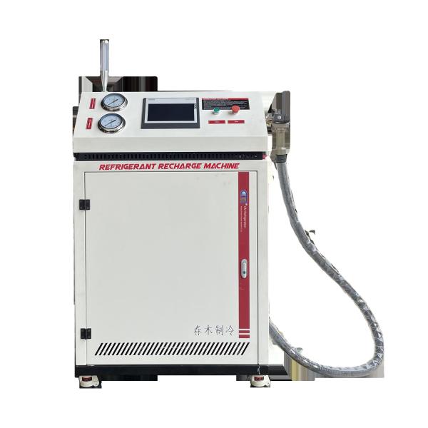 R410a Equipamento de enchimento de refrigerante totalmente automático Ar condicionado Máquina de carregamento AC Estação de carregamento R407C