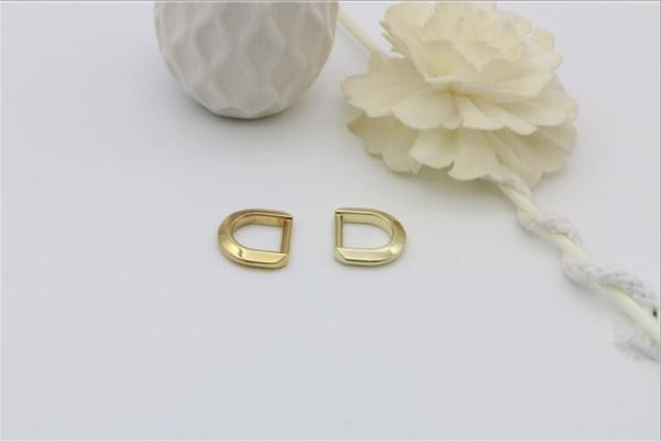 RL-DR038 Light gold D ring bag accessories,12.1mm bag metal d buckles
