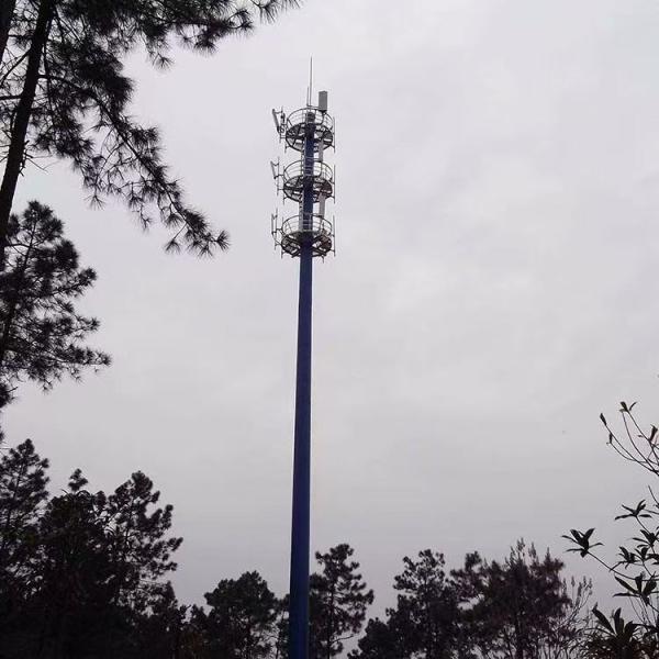 用于通信和电信应用的35m 40m镀锌钢管单极电信塔