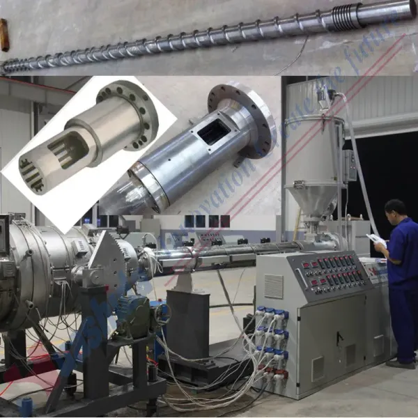 Vacuum Calibration Plastic HDPE Jacket Shell Casing Extrution Machinery for PUR Foaming Pre-Insulated Pipe Line