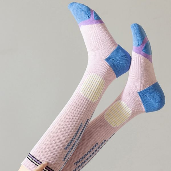 Compression SportsSocks Women Men Socks, Unisex Breathable High Tube Socks For Running, Cycling, Soccer, Hiking, Travel