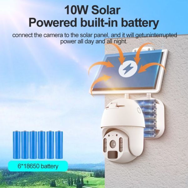 4g Солнечная Ptz Камера Металлический корпус Ubox Wifi Солнечная камера Внешнее цветное ночное видение
