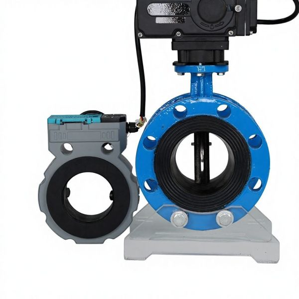 2 Inch Solar-powered WiFi Butterfly Valve Cast Iron Heavy Duty for Intelligent Farm Water Supply