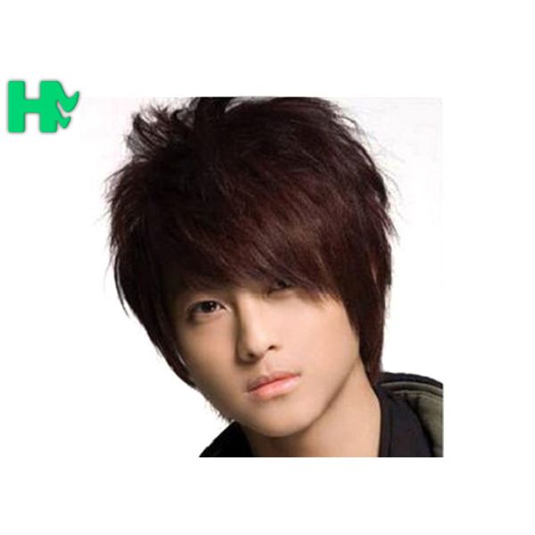 Blonde Short Synthetic Men Hair Wig Natural Looking 150 Gram