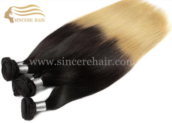 50 CM Ombre Hair Extensions for sale - 20 Straight Wave Blonde Ombre Hair Weft Extensions for Sale