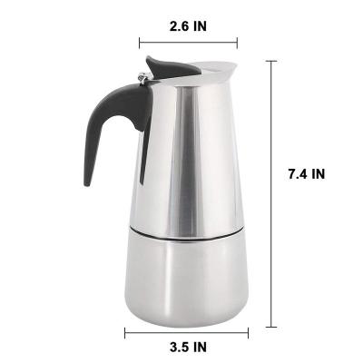 Coffee Tea Tools 6 Cup Stainless Steel Moka Pot Espresso Coffee Maker by Bialetti