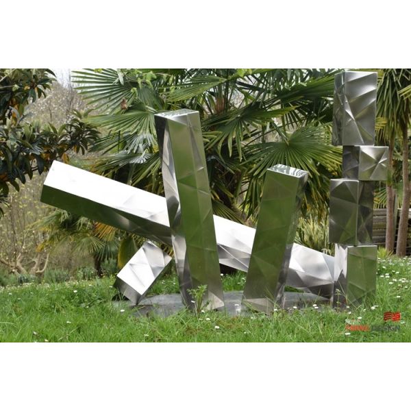 Artistic Installation Large Outdoor Abstract Stainless Steel Sculpture for Home Decor