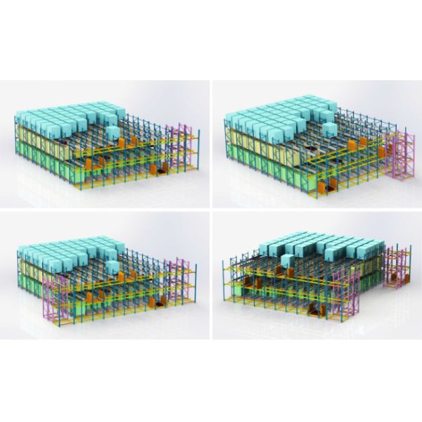 Two Way Radio Shuttle Cart And Carrier ASRS Automatic Storage And Retrieval System  Pallet Runner Rack System