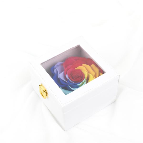 7-8CM Complex Colorful Preserved Rose Gift Box For Indoor Decoration