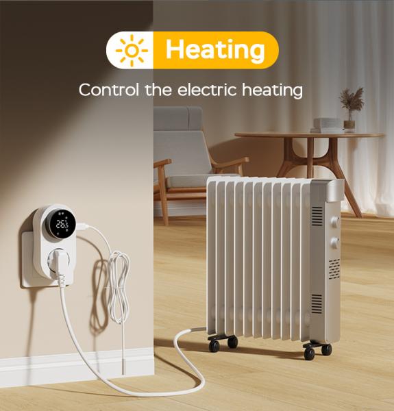 Smart Tuya WiFi Thermostat Plug With Timer Sensor Touch Control