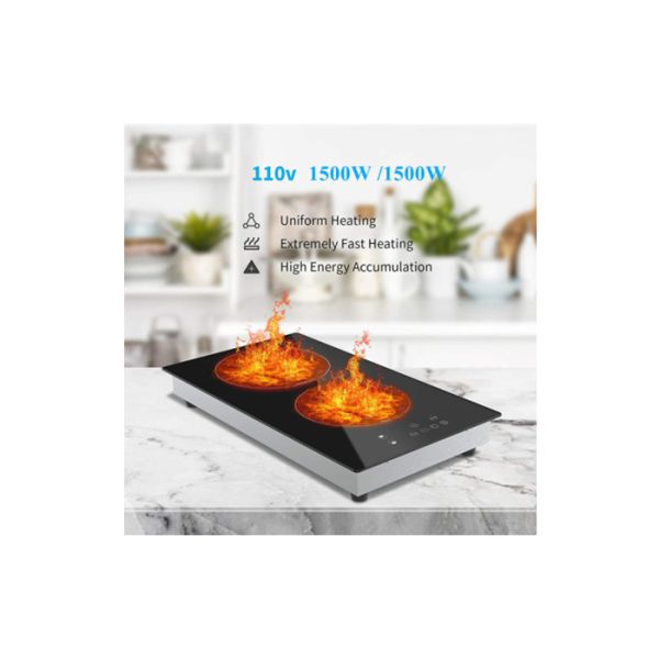 12 Inch 110V 50Hz Electric Double Burner Induction Cooktop